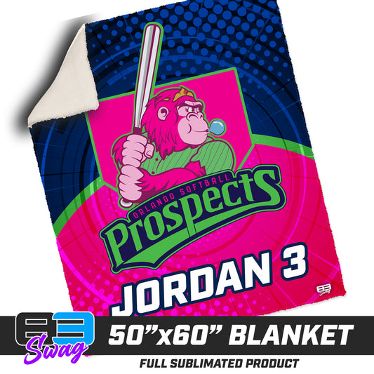 CUSTOM - 50”x60” Plush Sherpa Blanket  - OSP Gorilla Queens Softball