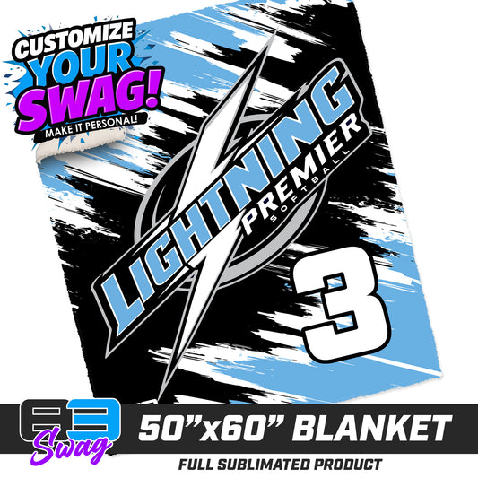 50”x60” Plush Sherpa Blanket  - Lightning Premier Softball