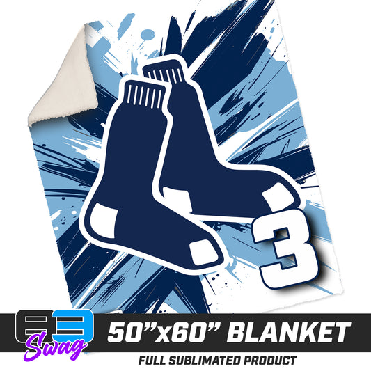 50”x60” Plush Sherpa Blanket  - Blue Sox 2026 VERSION