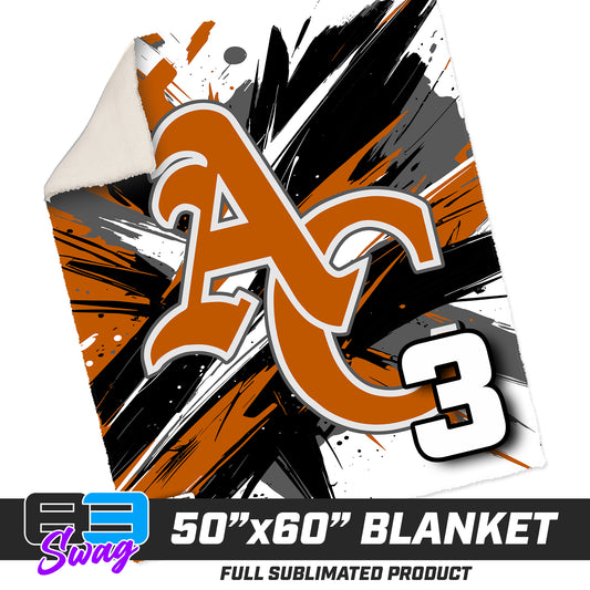 50”x60” Plush Sherpa Blanket  - ANCIENT CITY REDS 2026 VERSION