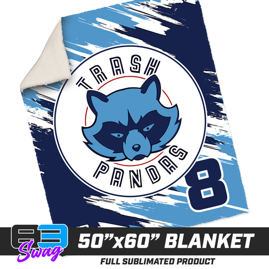 50”x60” Plush Sherpa Blanket  - Trash Pandas Softball
