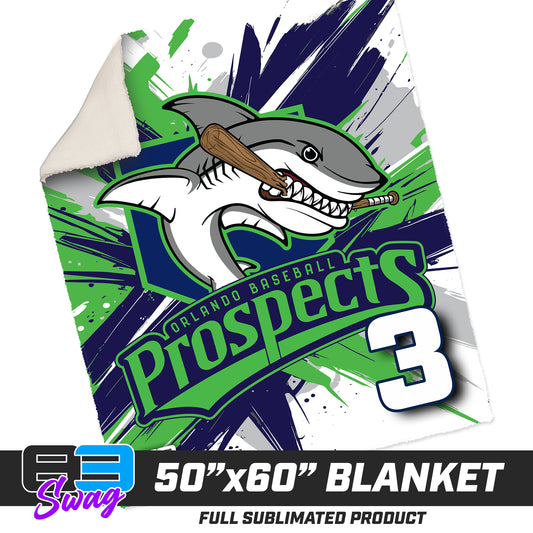 50”x60” Plush Sherpa Blanket  - Orlando Baseball Prospects - Land Sharks V.2026