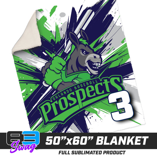 50”x60” Plush Sherpa Blanket  - Orlando Baseball Prospects - Swamp Donkeys V.2026