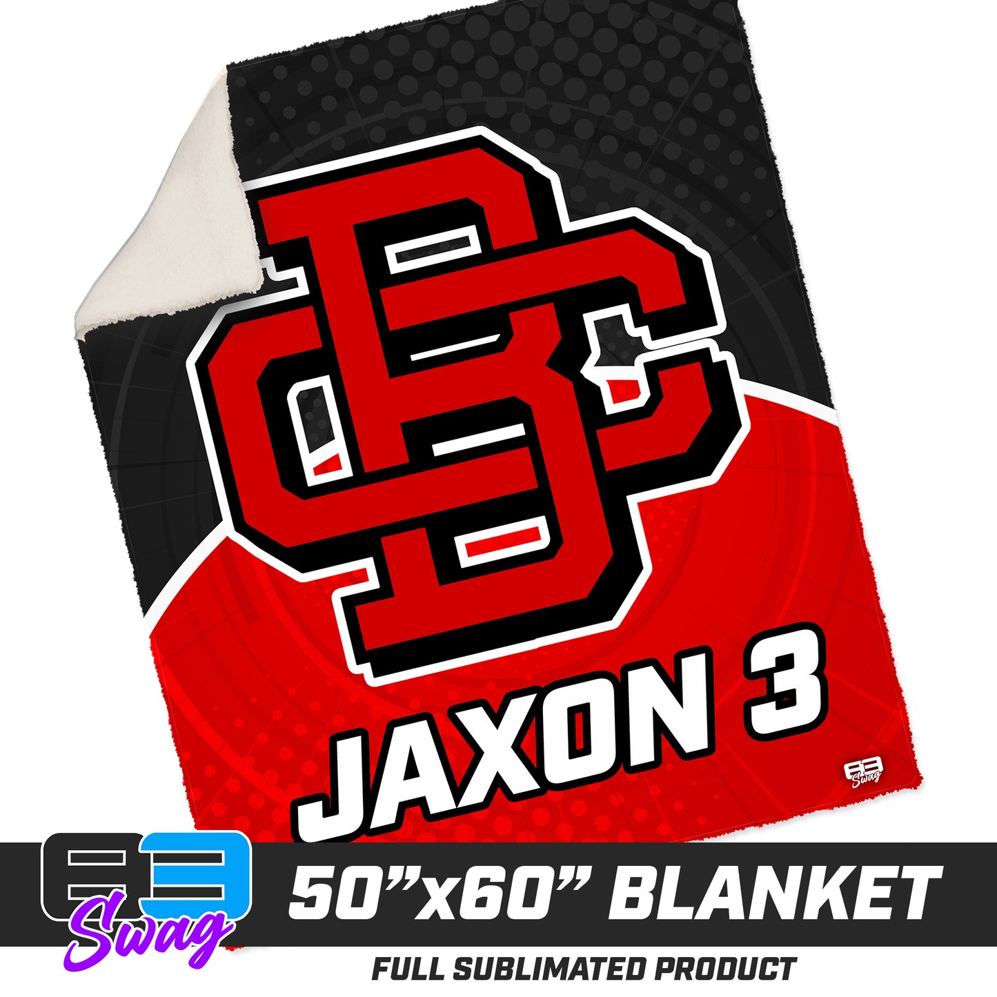 CUSTOM - 50”x60” Plush Sherpa Blanket  - Creeks Baseball Club - CBC