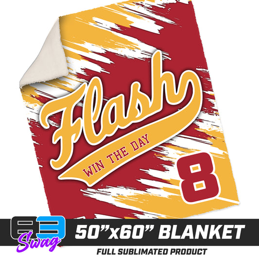 50”x60” Plush Sherpa Blanket  - Flash Baseball