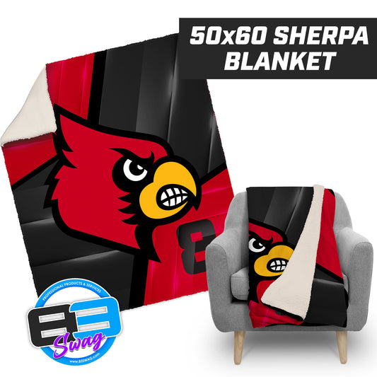 Prosper Cardinals Football - 50”x60” Plush Sherpa Blanket