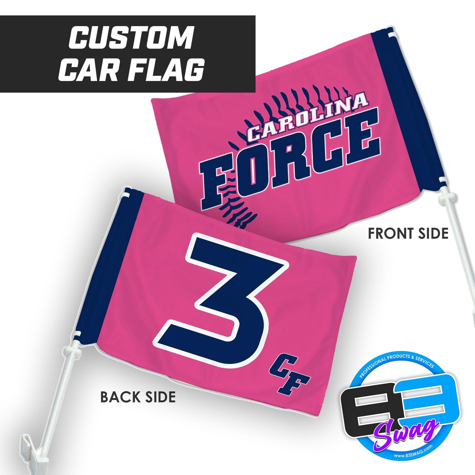 Carolina Force Softball - Car Flag - 83Swag