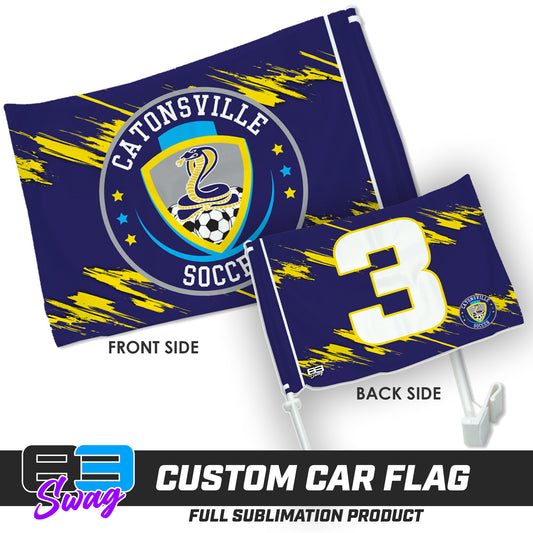 Double Sided Car Flag - Catonsville Cobras Soccer