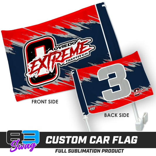 Double Sided Car Flag - Oviedo Extreme Softball