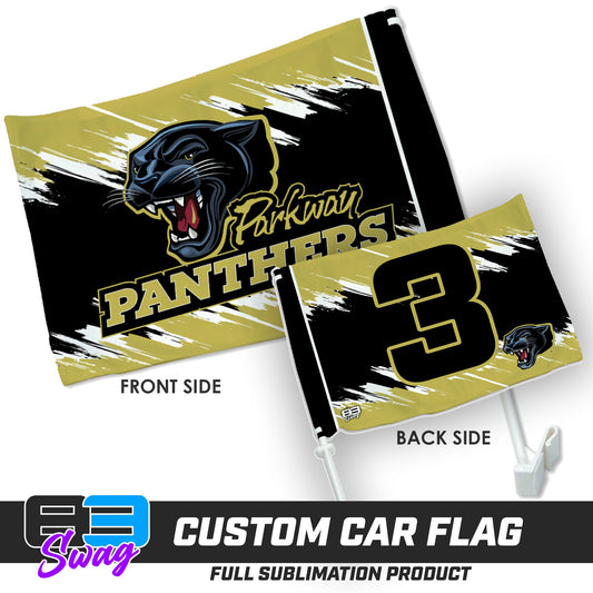 Double Sided Car Flag - Parkway High School Panthers