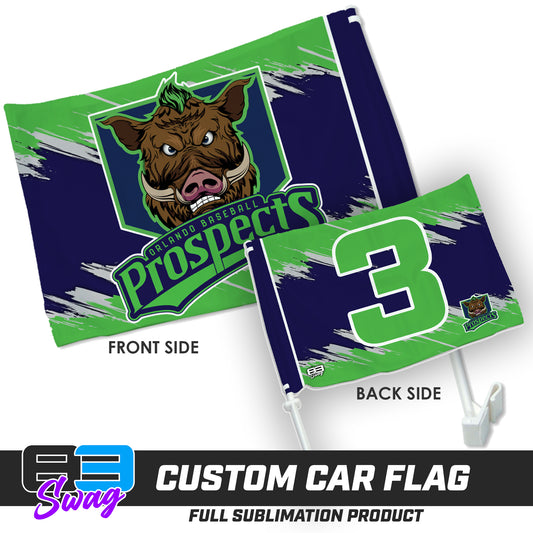 Double Sided Car Flag - Orlando Baseball Prospects - War Hogs