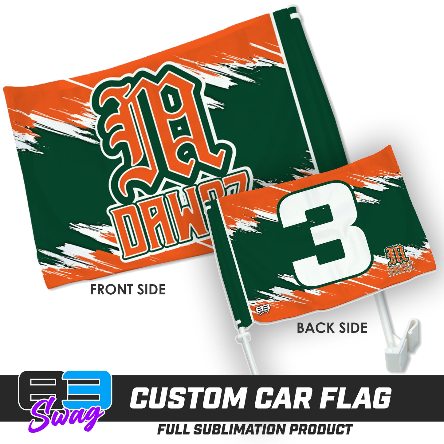 Double Sided Car Flag - Miami Metro Dawgz