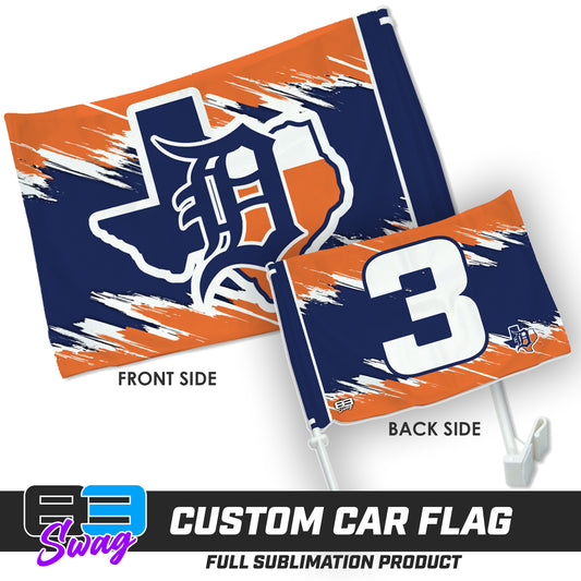 Double Sided Car Flag - Dallas Tigers Baseball