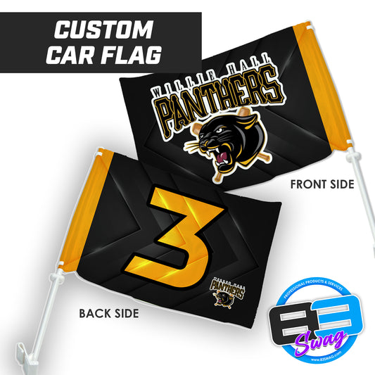Willie Hall Panthers Baseball - Car Flag