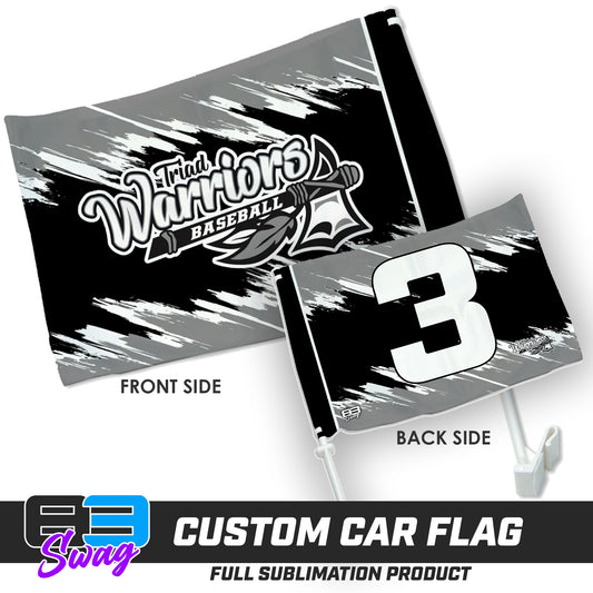 Double Sided Car Flag - Triad Warriors Baseball