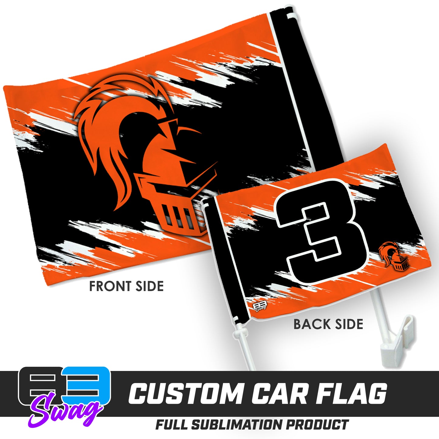 Double Sided Car Flag - Longwood Wrestling