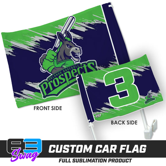 Double Sided Car Flag - Orlando Baseball Prospects - Swamp Donkeys