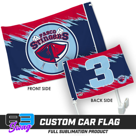 Double Sided Car Flag - Pasco Stingers Baseball