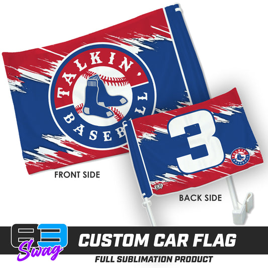 Double Sided Car Flag - Talkin' Baseball