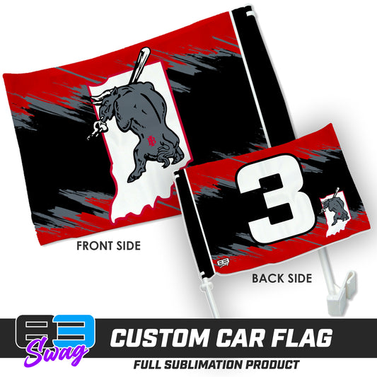 Double Sided Car Flag - Indiana Bulls Baseball