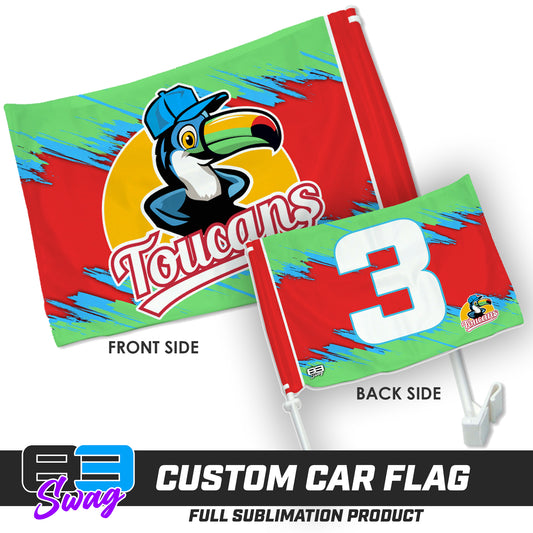 Double Sided Car Flag - Toucans Baseball LV