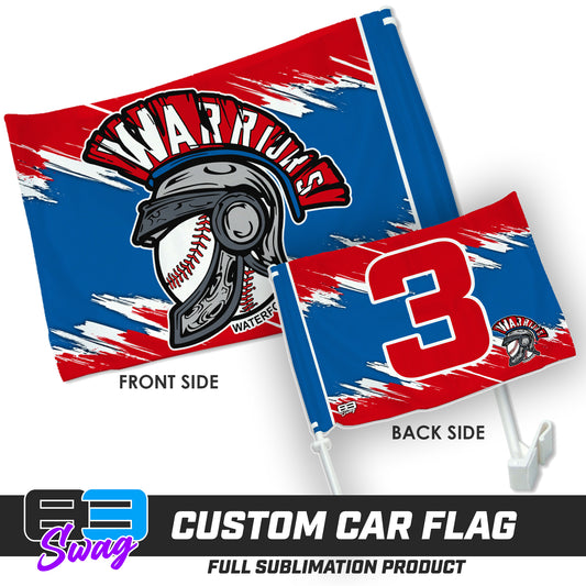 Double Sided Car Flag - Waterford Warriors - 2024 Fall Edition