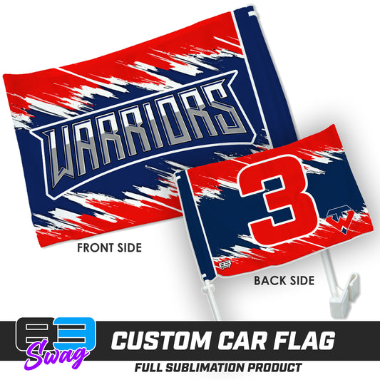 Double Sided Car Flag - Tampa Warriors Baseball