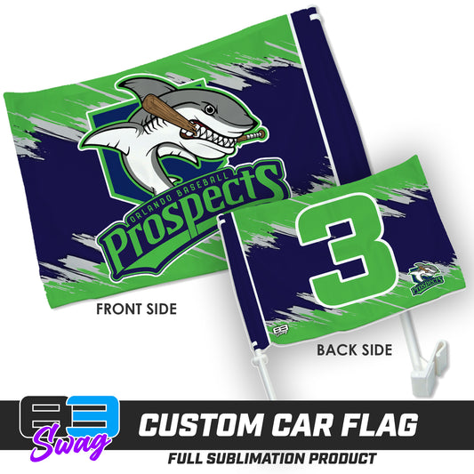 Double Sided Car Flag - Orlando Baseball Prospects - Land Sharks