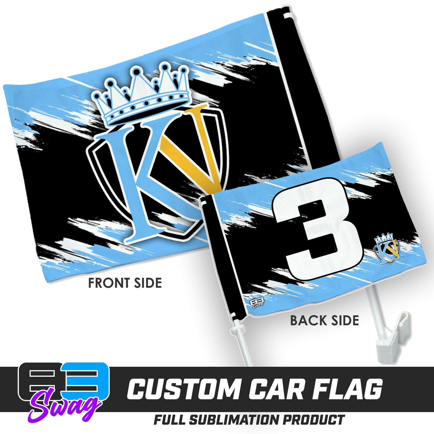 Double Sided Car Flag - Kingdom Nation Baseball