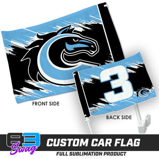 Double Sided Car Flag - Colts Baseball