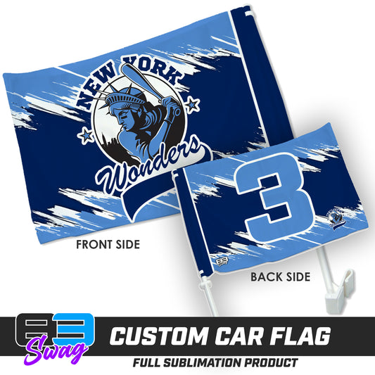 Double Sided Car Flag - New York Wonders