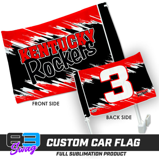 Double Sided Car Flag - Kentucky Rockers Softball