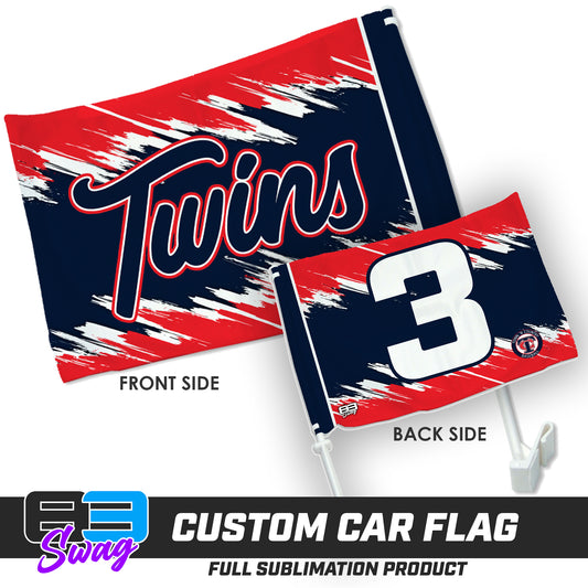 Double Sided Car Flag - Town N Country Baseball