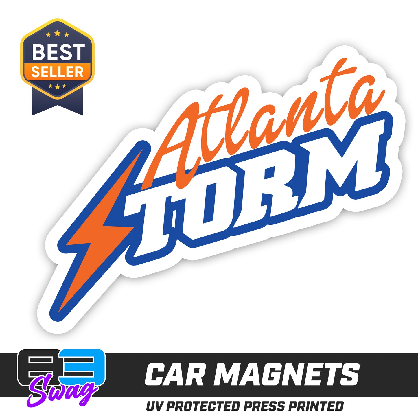 (12 Pack) Logo 4" Magnets - Atlanta Storm