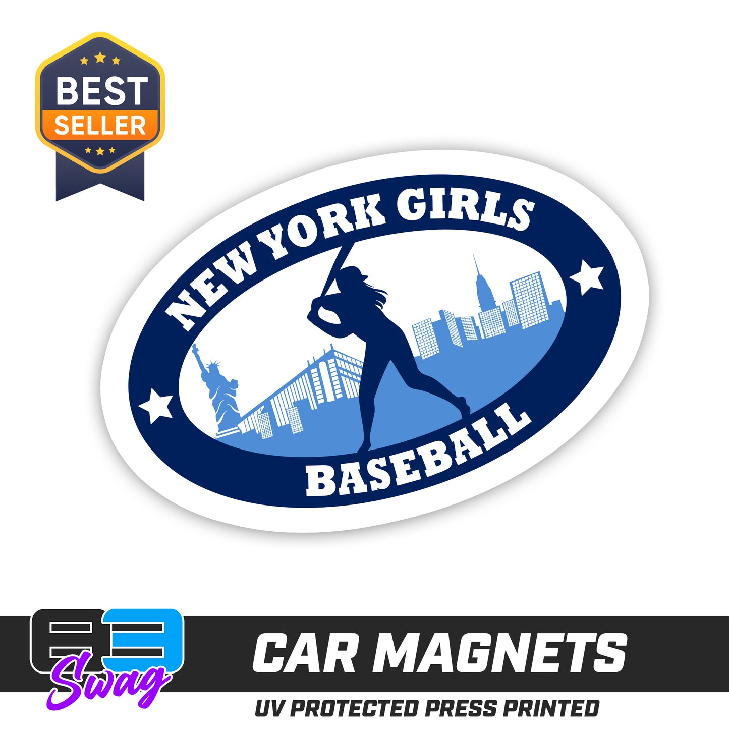 (12 Pack) Logo 4" Magnets - New York Wonders V3