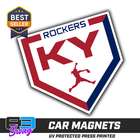 (12 Pack) Logo 4" Magnets - KY Rockers Softball