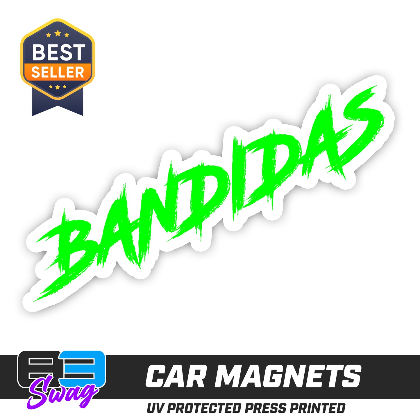 (12 Pack) Logo 4" Magnets - Baker Bandidas Softball