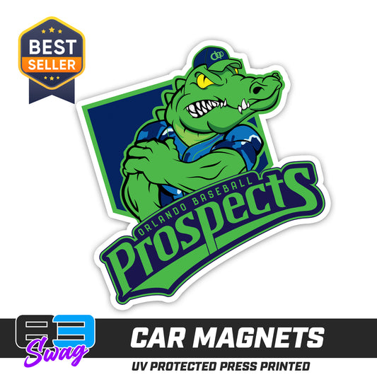 (12 Pack) Logo 4" Magnets - Orlando Baseball Prospects - Swamp Kings