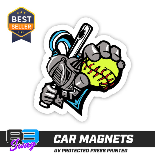 (12 Pack) Logo 4" Magnets - Knights Softball