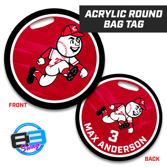 Fleming Island 10U Reds - 4" Circle Hard Acrylic Bag Tag