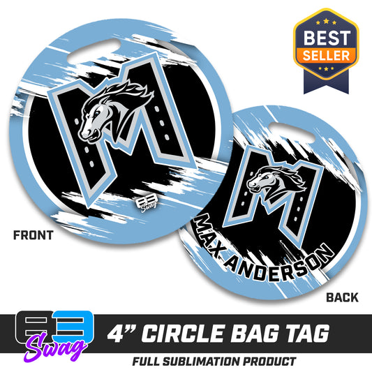 4" Circle Hard Acrylic Bag Tag - MHS Dance