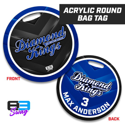 JCB Diamond Kings Baseball - 4" Circle Hard Acrylic Bag Tag