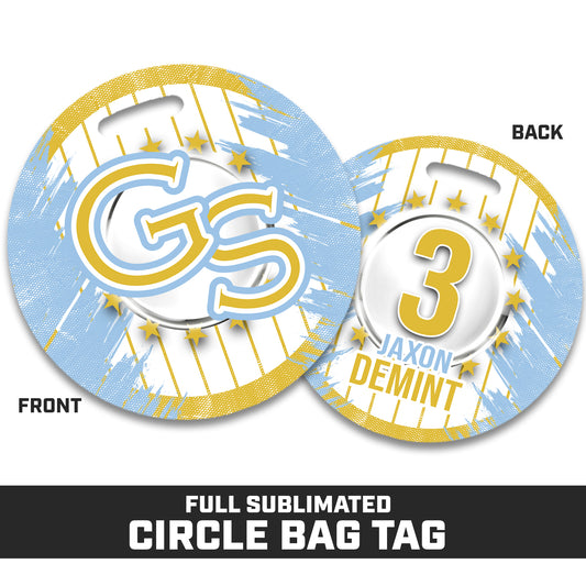 Golden Spikes Baseball 2024 Edition - 4" Circle Hard Acrylic Bag Tag