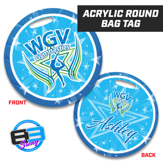 WGV Gymnastics - 4" Circle Hard Acrylic Bag Tag