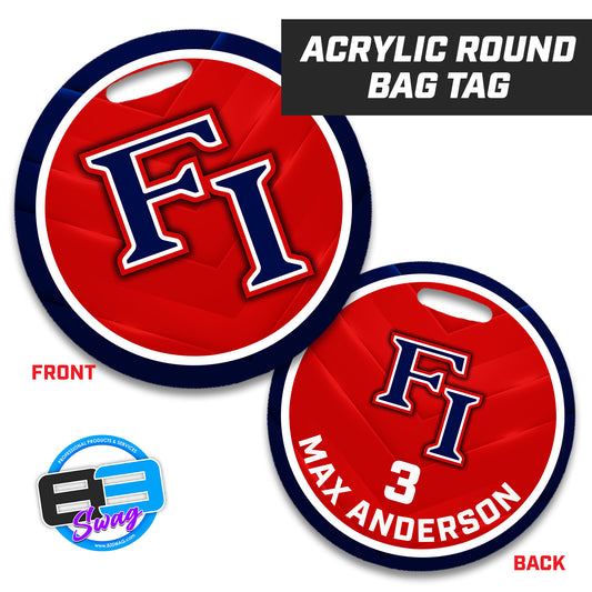 Fleming Island Baseball - 4" Circle Hard Acrylic Bag Tag