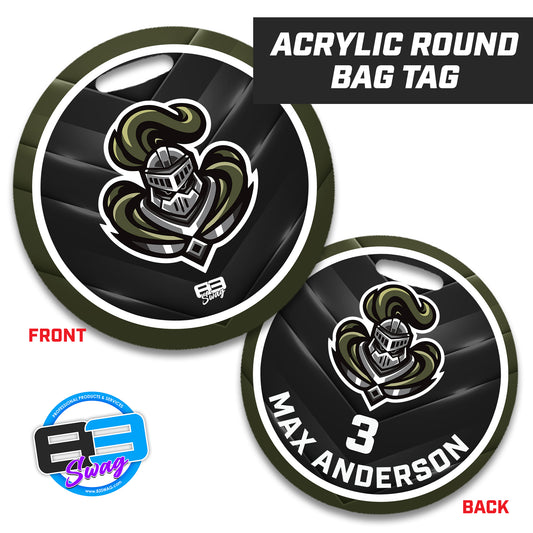 Crusaders Baseball - 4" Circle Hard Acrylic Bag Tag