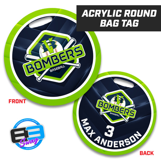 Bombers - 4" Circle Hard Acrylic Bag Tag