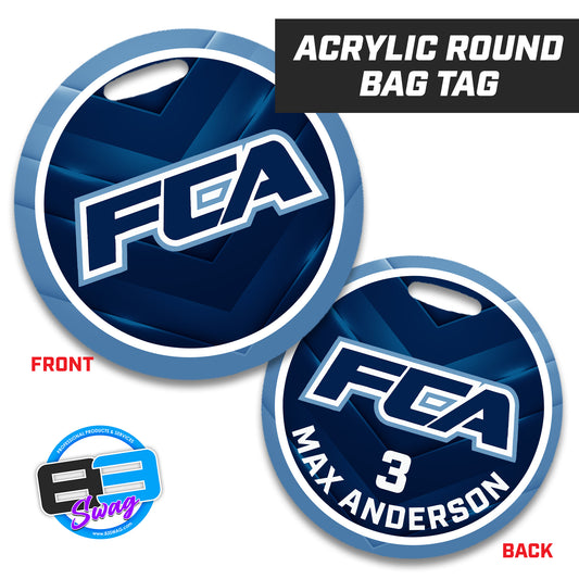 FCA - 4" Circle Hard Acrylic Bag Tag