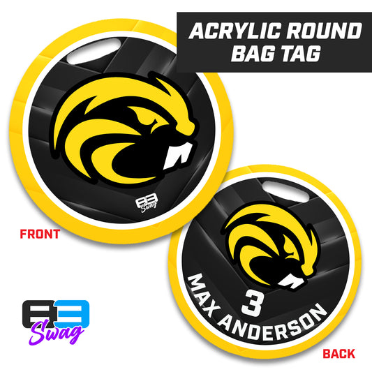 Riverside Football - 4" Circle Hard Acrylic Bag Tag