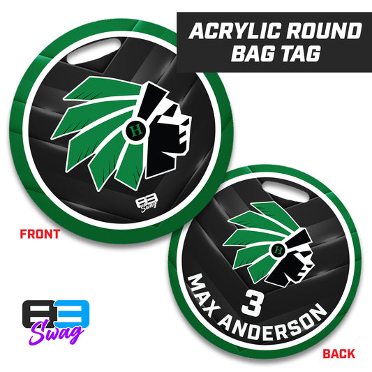 Hopatcong Warriors 2024 Edition - 4" Circle Hard Acrylic Bag Tag